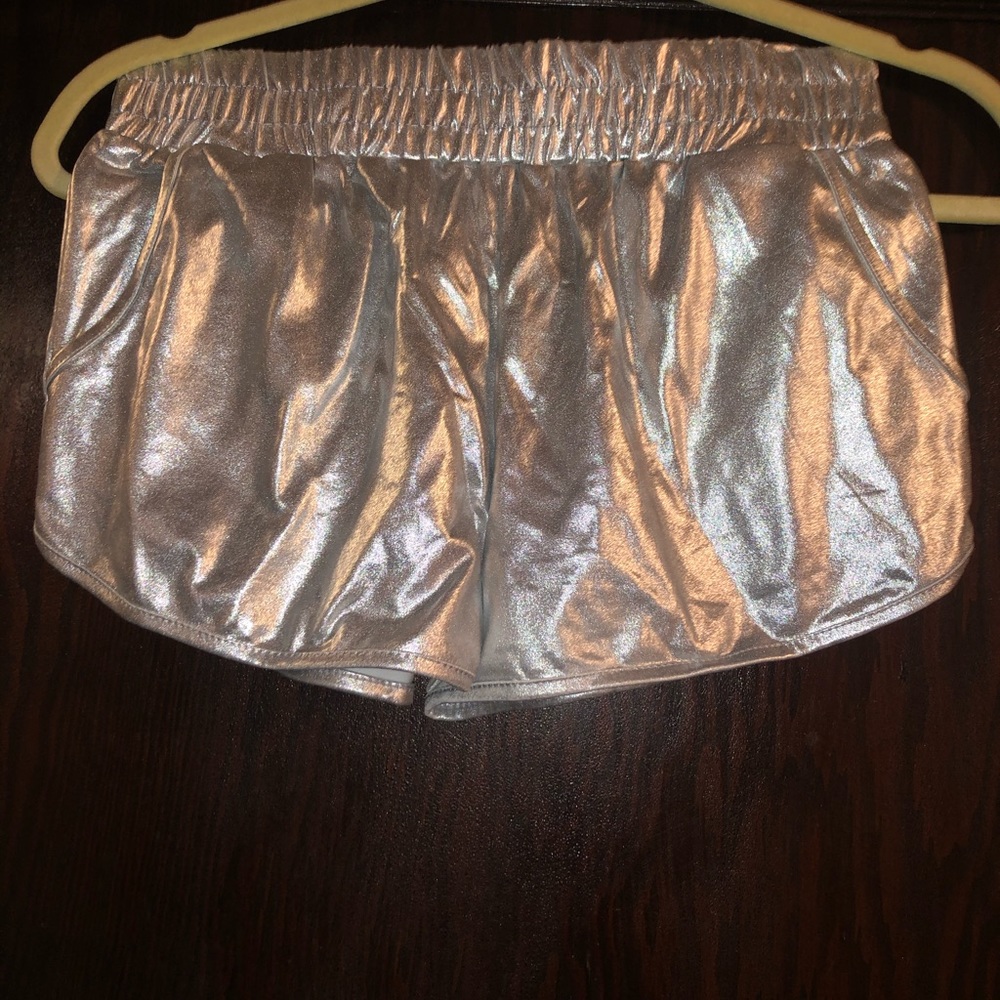 Silver Shiny Shorts, Large
